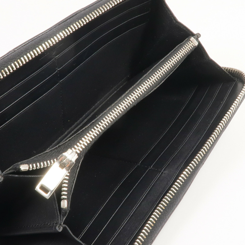 SAINT LAURENT 皮革Long Zipper Wallet銀扣長錢包-12