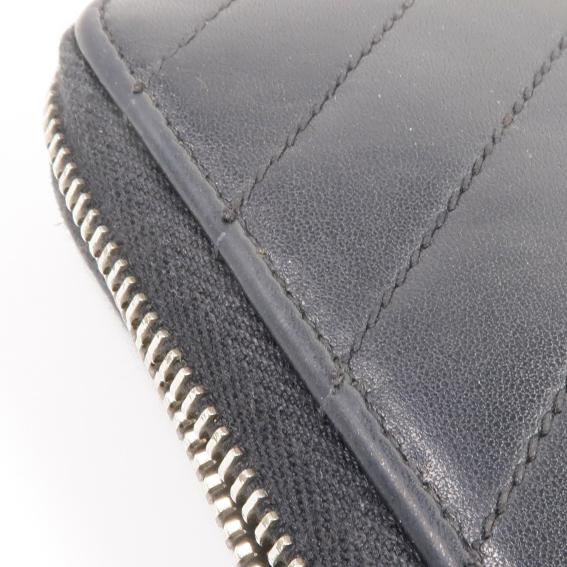 SAINT LAURENT 皮革Long Zipper Wallet銀扣長錢包-19