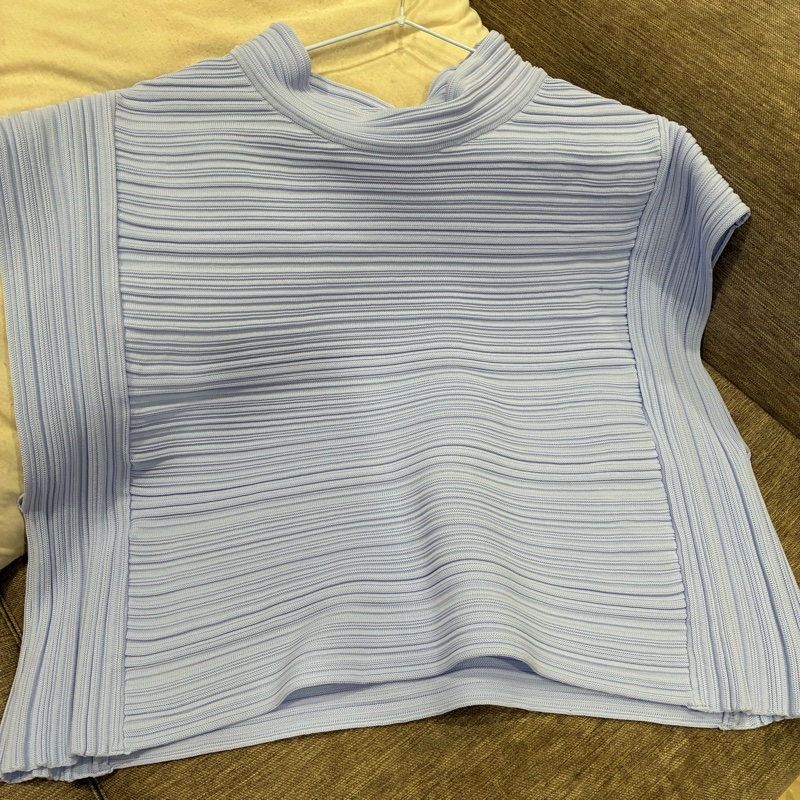 三宅一生pleats please 造型袖 短款 立領包袖上衣 薰衣草紫🇹🇼-6