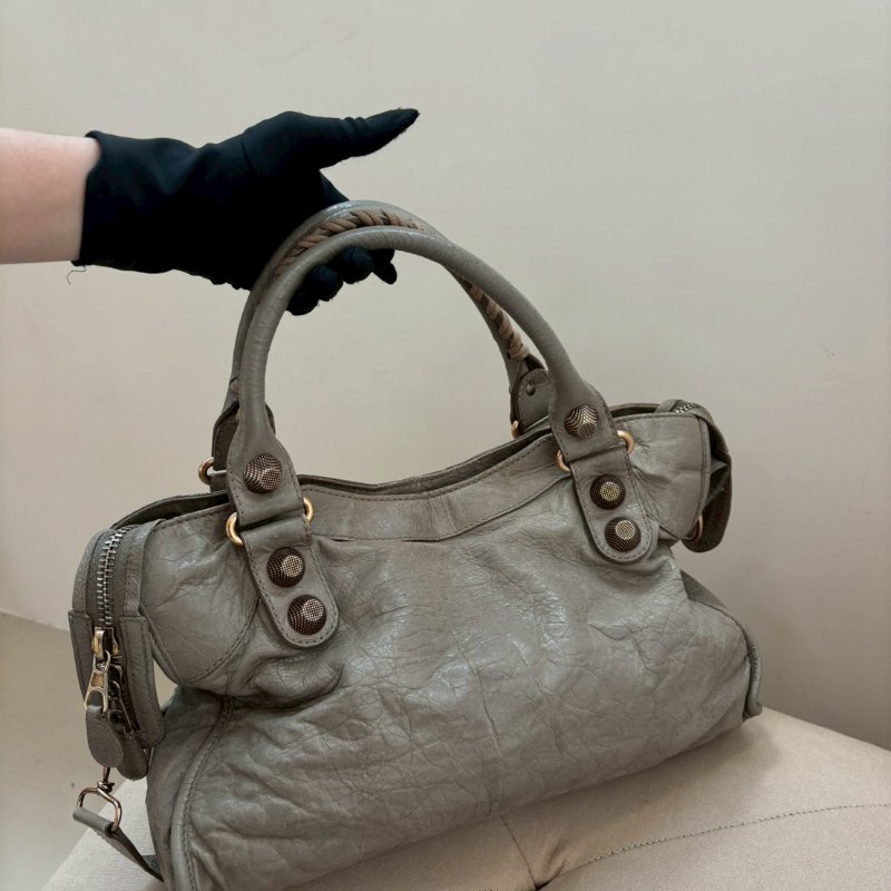 Balenciaga機車包/沙丘色-11