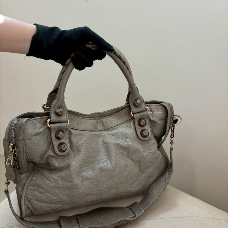 Balenciaga機車包/沙丘色-23