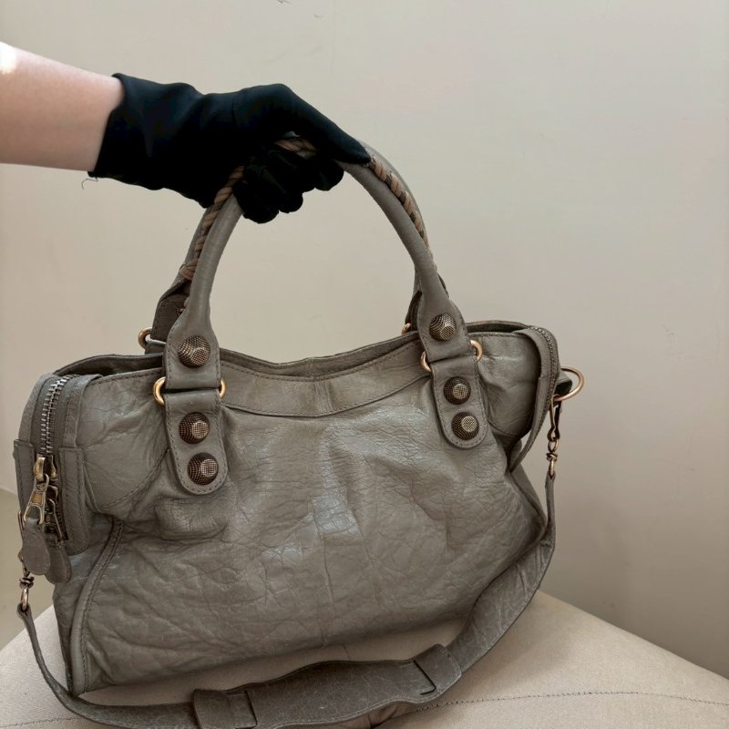 Balenciaga機車包/沙丘色-24