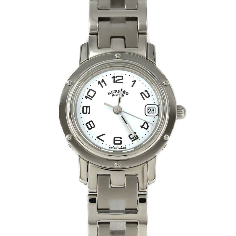 愛馬仕 Clipper CL4.210 不鏽鋼石英錶-0