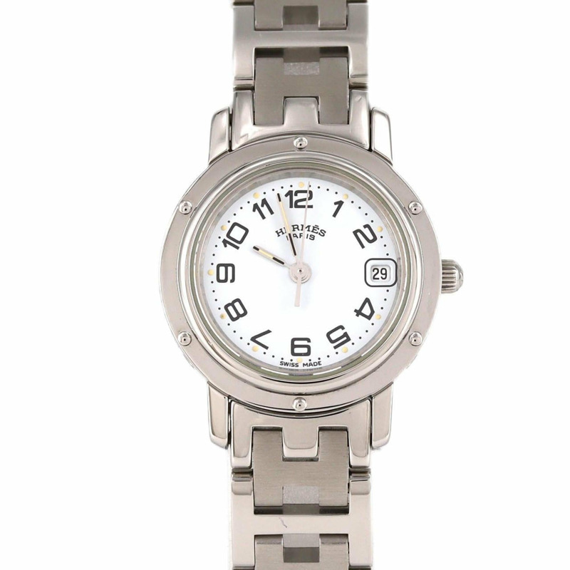 愛馬仕 Clipper CL4.210 不鏽鋼石英錶-0