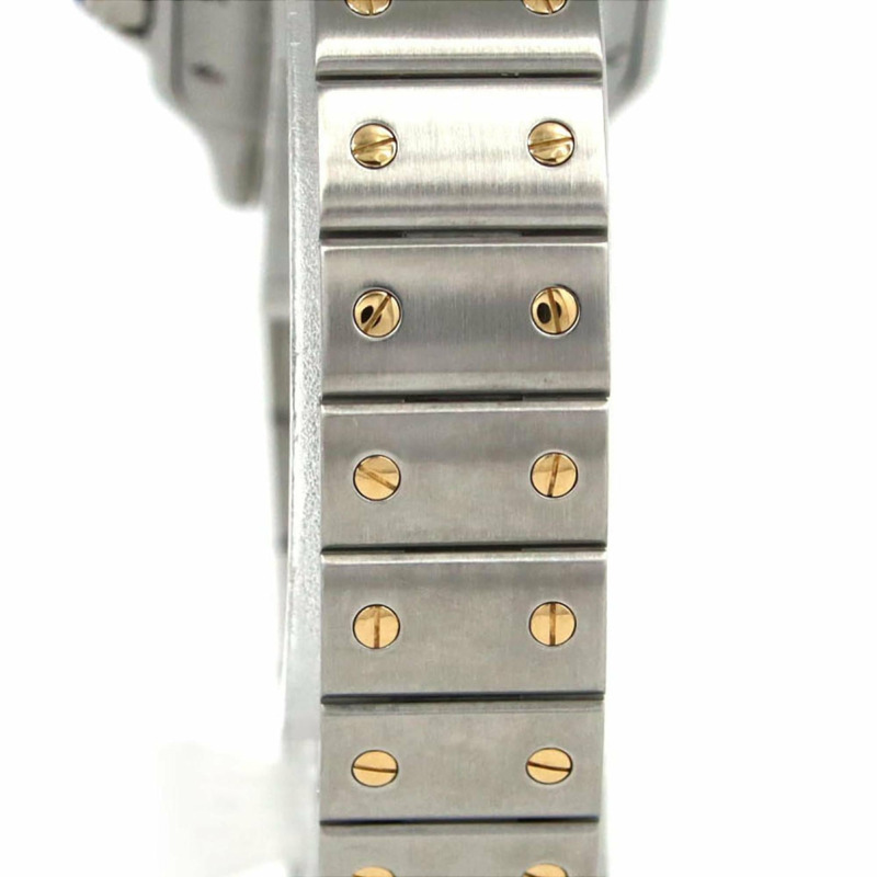 卡地亞 Santos Galbe SM 雙色 W20045C4 SSxYG 自動腕錶-3