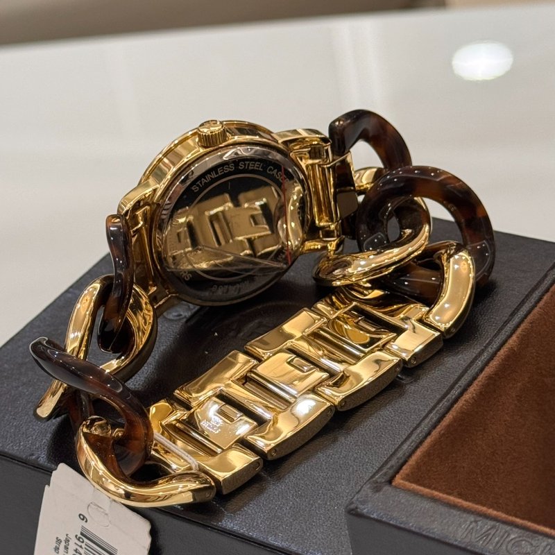 *SHIHNA名牌精品* Michael Kors Runway Twist玳瑁鏈女錶-6
