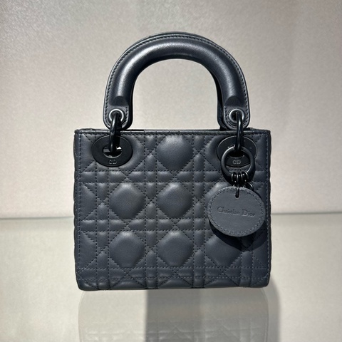DIOR迪奥 Lady Dior 哑光三格 戴妃包 单肩斜挎手提包