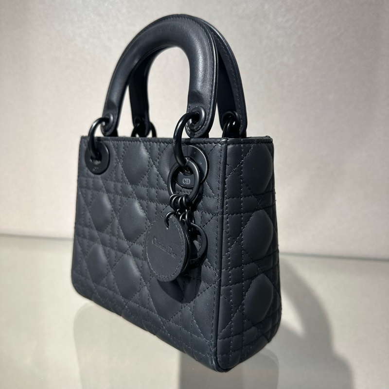 DIOR迪奥 Lady Dior 哑光三格 戴妃包 单肩斜挎手提包-1