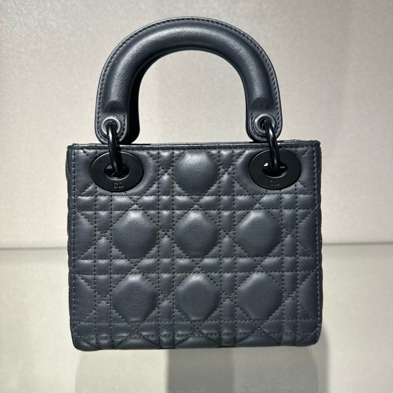 DIOR迪奥 Lady Dior 哑光三格 戴妃包 单肩斜挎手提包-3