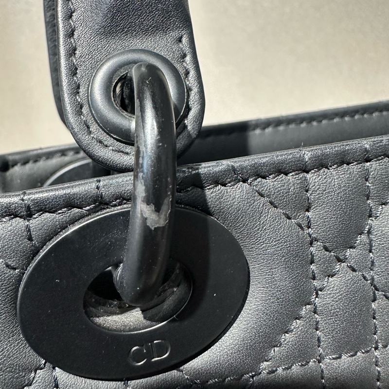 DIOR迪奥 Lady Dior 哑光三格 戴妃包 单肩斜挎手提包-10