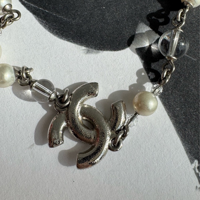 Chanel白珍珠銀雙C項鍊   新款❤️-2