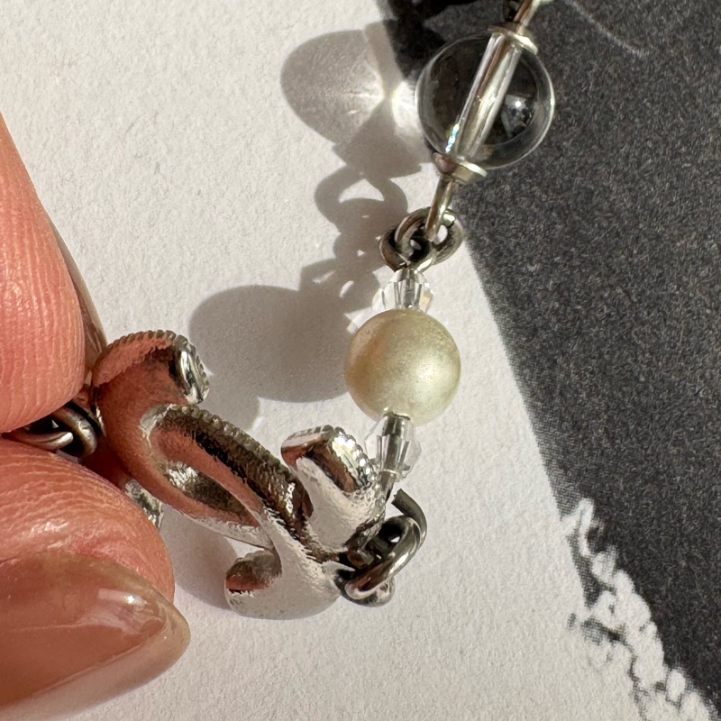 Chanel白珍珠銀雙C項鍊   新款❤️-4