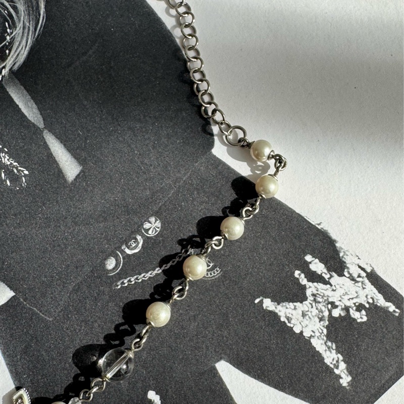 Chanel白珍珠銀雙C項鍊   新款❤️-5