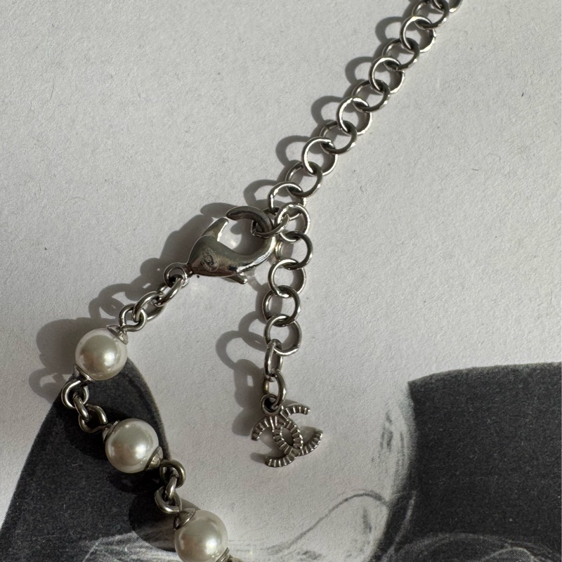 Chanel白珍珠銀雙C項鍊   新款❤️-6