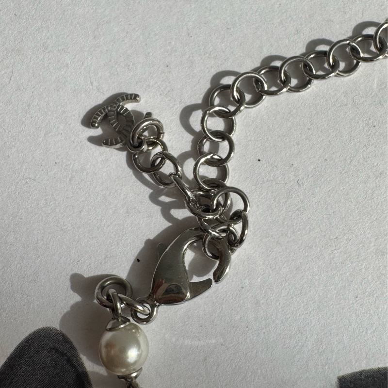 Chanel白珍珠銀雙C項鍊   新款❤️-8