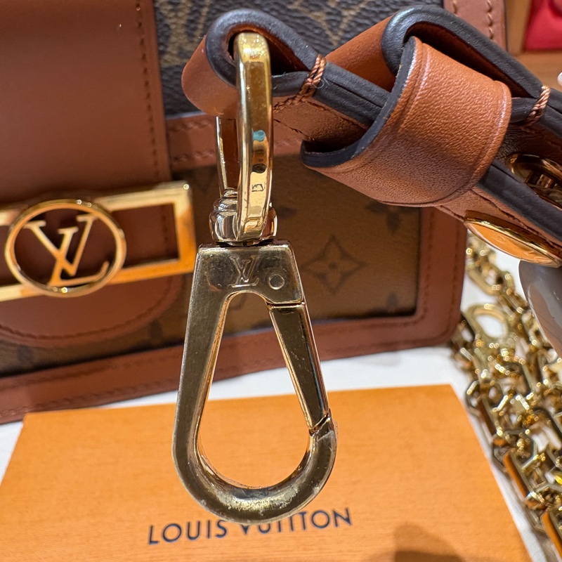【現貨｜復古新經典】Louis Vuitton Dauphine MM 肩背包｜老花拼色設計｜LV金釦磁扣開闔｜可調式肩背斜背兩用-3