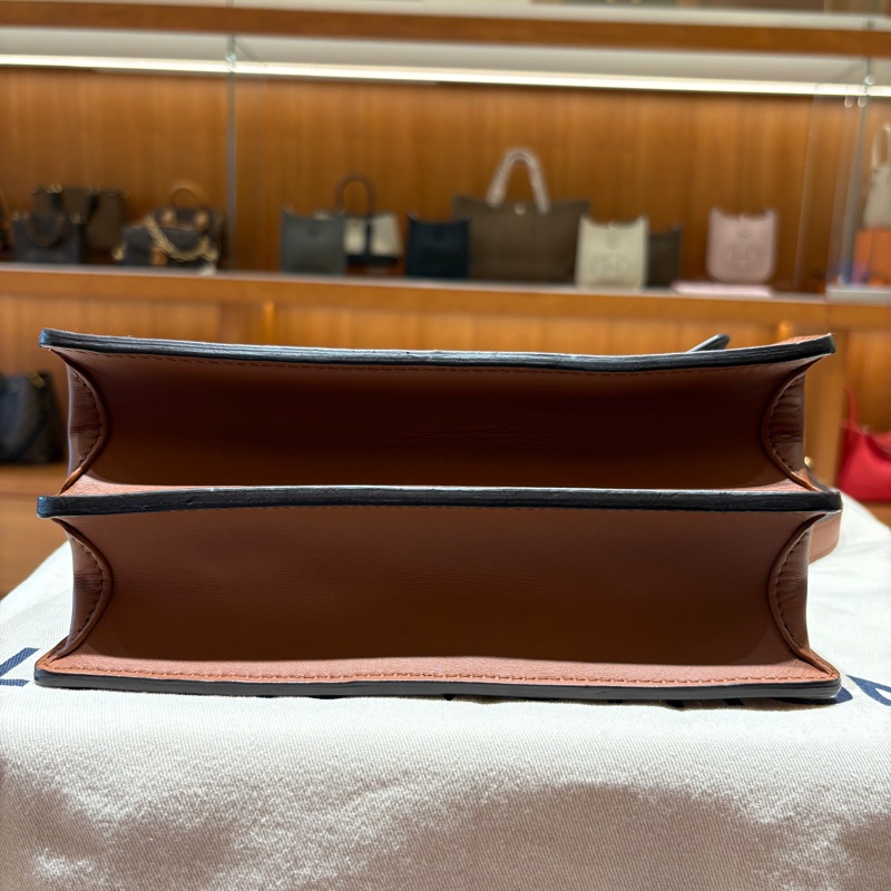 【現貨｜復古新經典】Louis Vuitton Dauphine MM 肩背包｜老花拼色設計｜LV金釦磁扣開闔｜可調式肩背斜背兩用-5