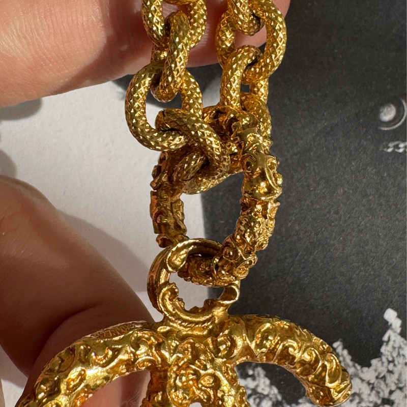 Chanel金色熔岩項鍊  必收藏✨✨-9