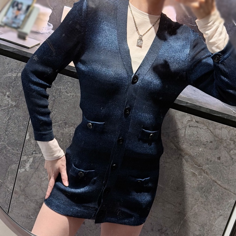 Chanel 修身洋裝-外套-上衣✨細閃光澤質感dress 推薦1衣3穿-0