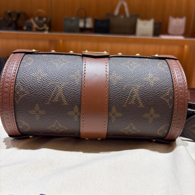 【台中現貨+限量款】Louis Vuitton Papillon Trunk 圓筒包|老花經典|復古旅行箱靈感|雙背帶設計-2