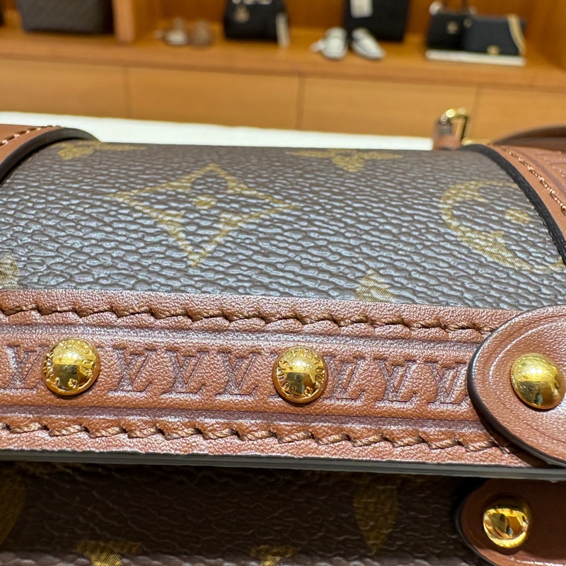 【台中現貨+限量款】Louis Vuitton Papillon Trunk 圓筒包|老花經典|復古旅行箱靈感|雙背帶設計-5