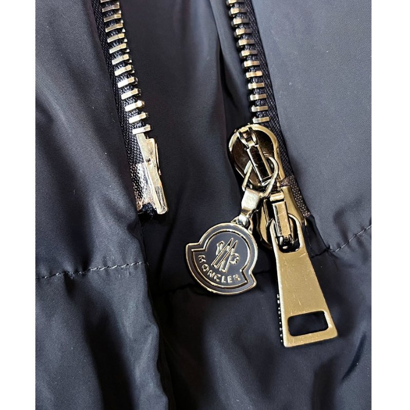 MONCLER 藍黑毛領長版羽絨外套 2.M / 真毛領可拆 / 二穿-7