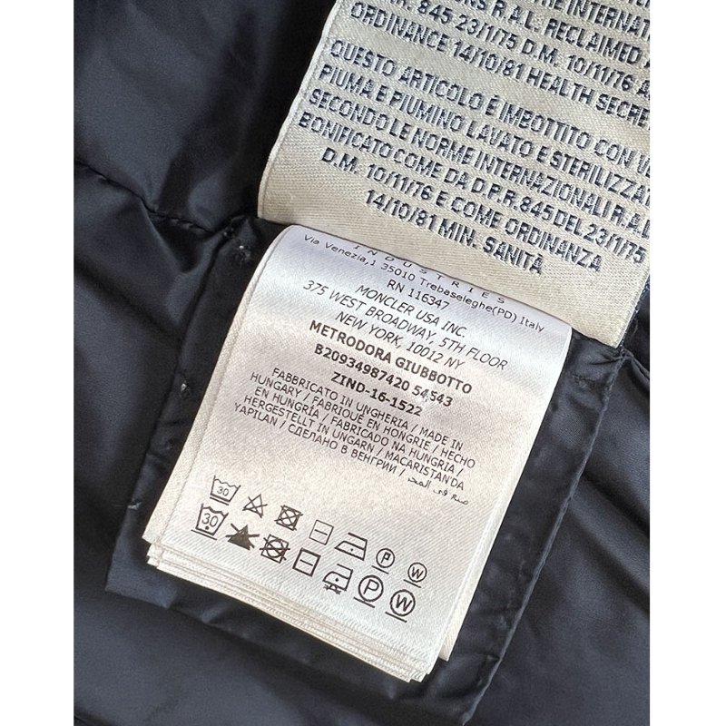 MONCLER 藍黑毛領長版羽絨外套 2.M / 真毛領可拆 / 二穿-9