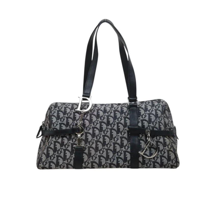 「JL精品代購」9新 Dior老花波士頓手提包-2