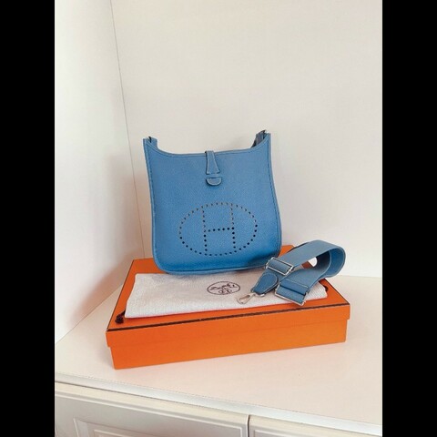 Hermes Evelyne 伊芙蓮29 牛仔藍銀扣