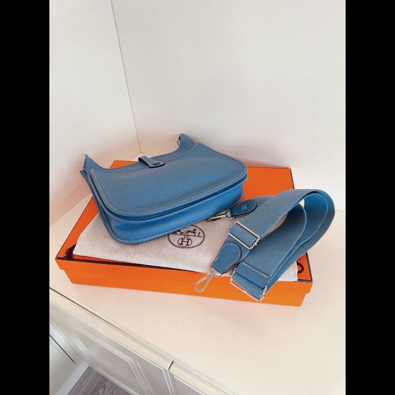 Hermes Evelyne 伊芙蓮29 牛仔藍銀扣-4