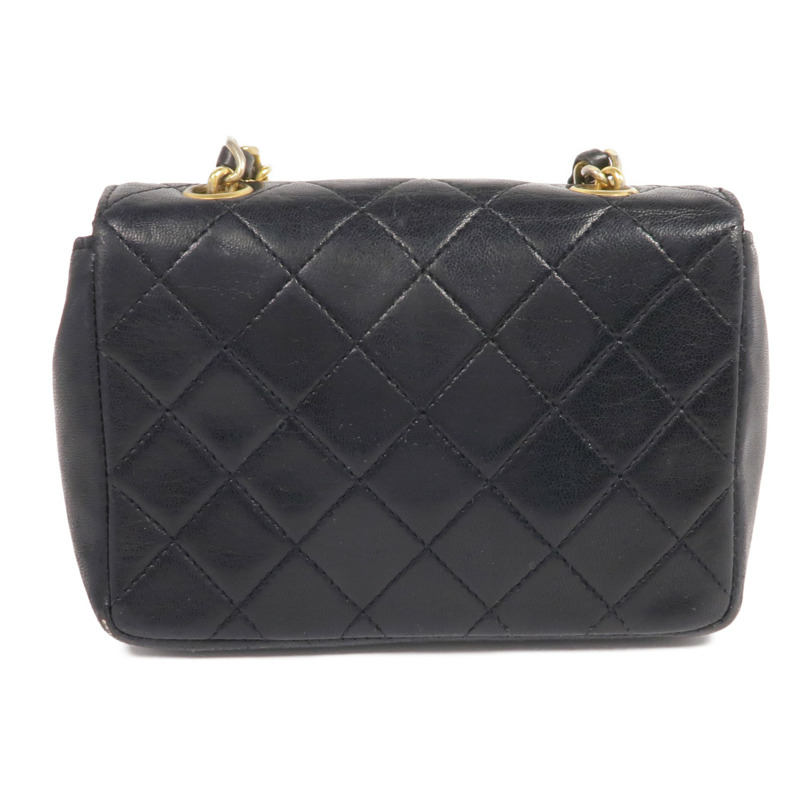 CHANEL 羊皮皮革Chain Shoulder金扣鏈帶肩背袋-1