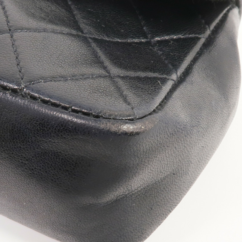 CHANEL 羊皮皮革Chain Shoulder金扣鏈帶肩背袋-5