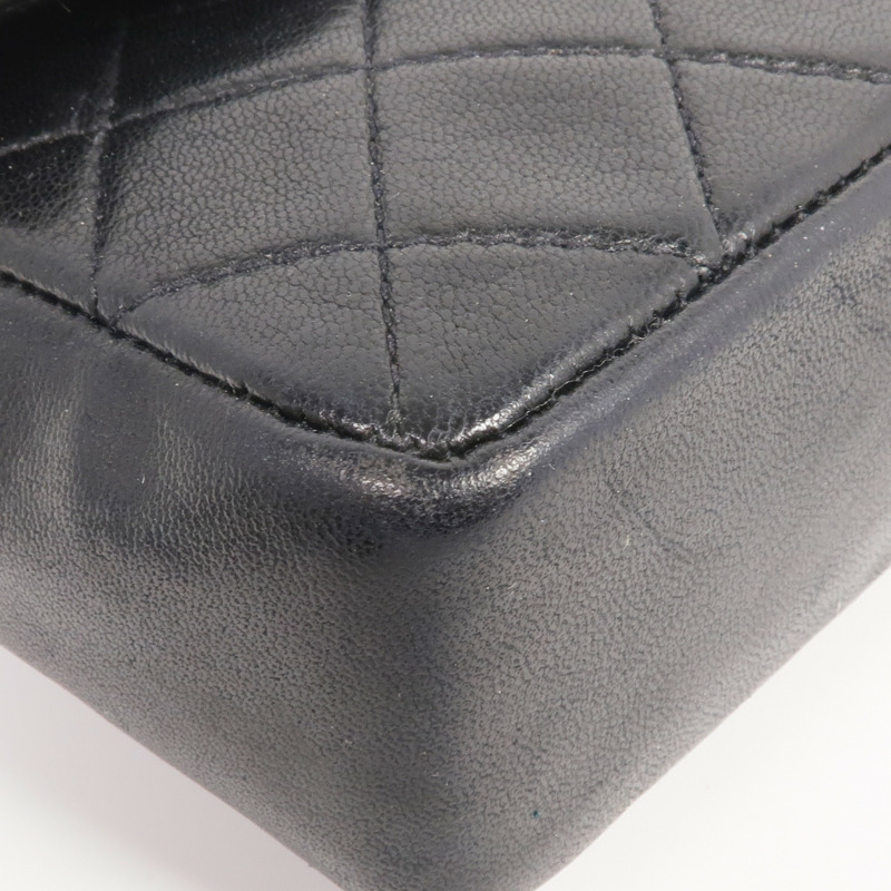 CHANEL 羊皮皮革Chain Shoulder金扣鏈帶肩背袋-6