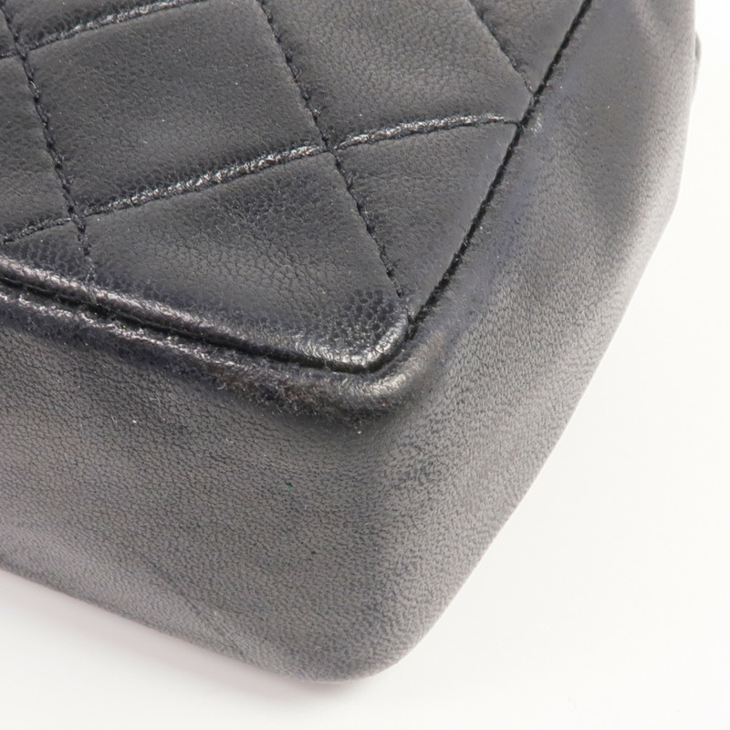 CHANEL 羊皮皮革Chain Shoulder金扣鏈帶肩背袋-7