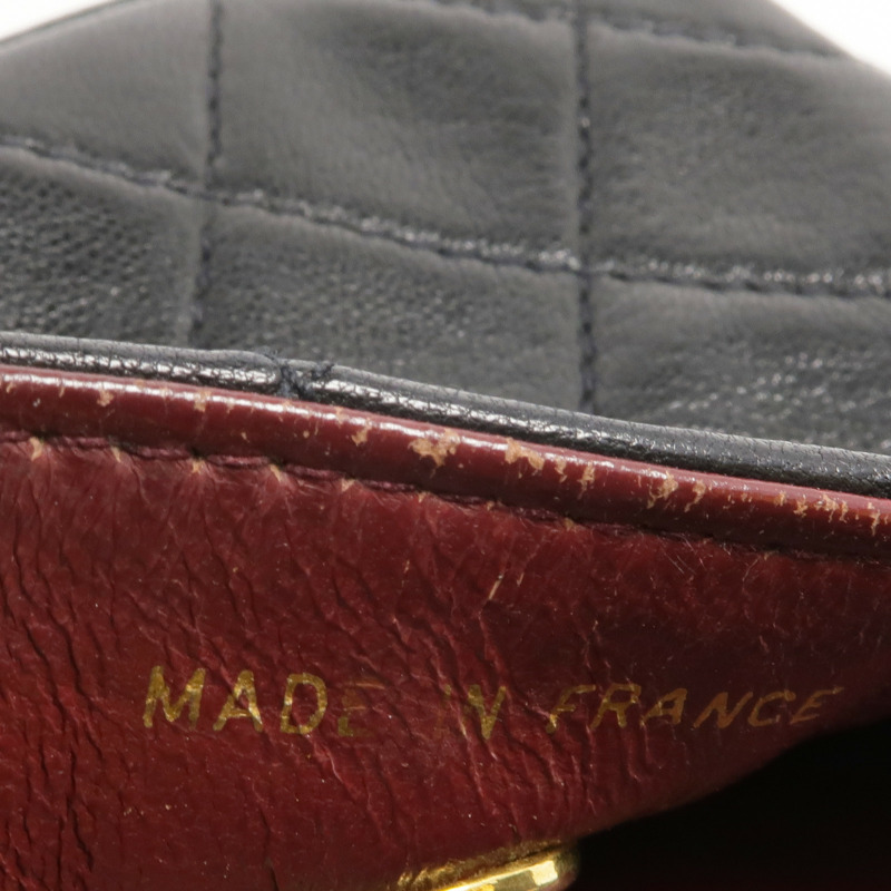 CHANEL 羊皮皮革Chain Shoulder金扣鏈帶肩背袋-17