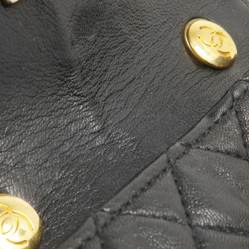 CHANEL 羊皮皮革Chain Shoulder金扣鏈帶肩背袋-20