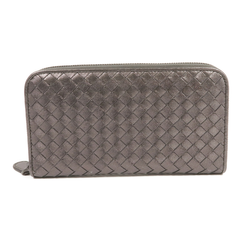 BOTTEGA VENETA 織紋皮革Zipped Long Wallet長錢包-0