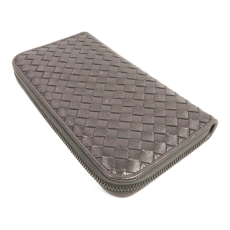 BOTTEGA VENETA 織紋皮革Zipped Long Wallet長錢包-4