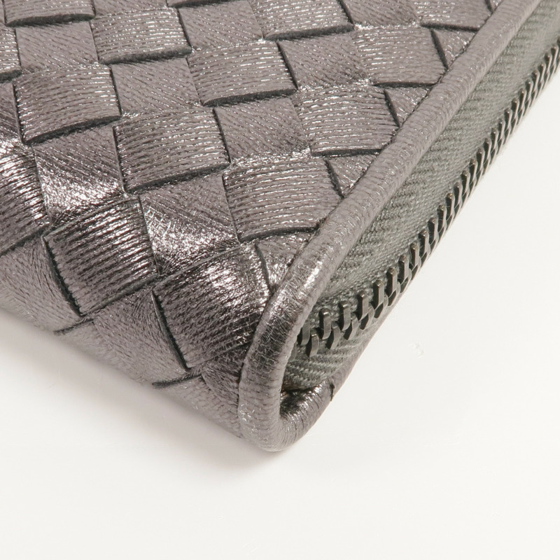 BOTTEGA VENETA 織紋皮革Zipped Long Wallet長錢包-6