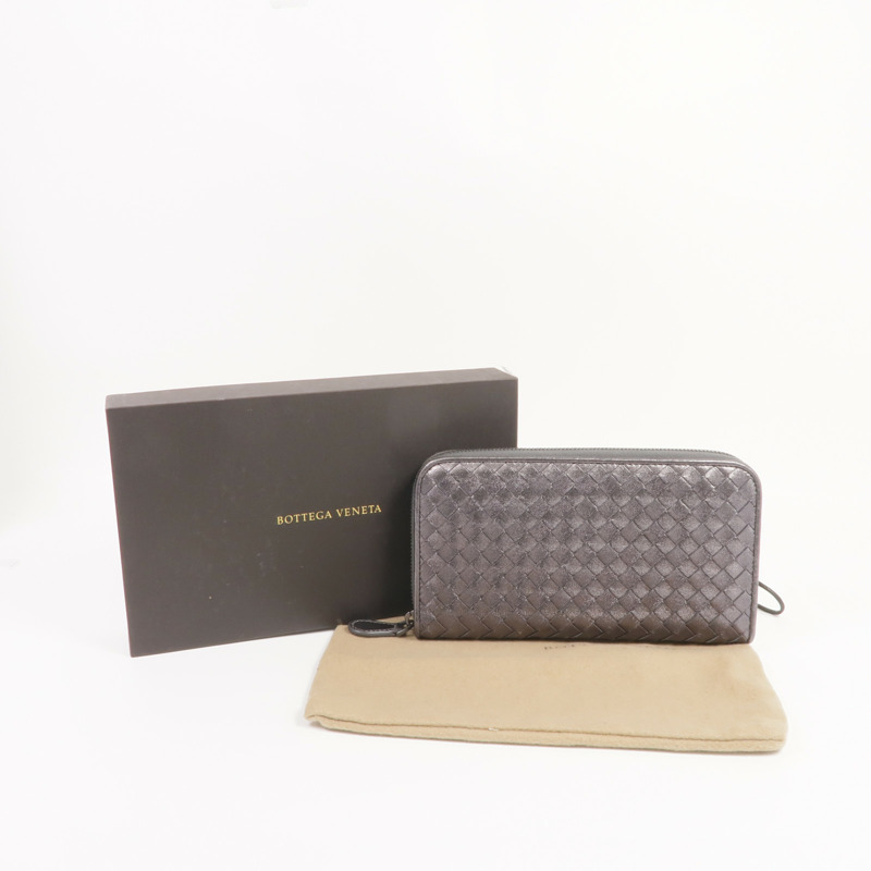 BOTTEGA VENETA 織紋皮革Zipped Long Wallet長錢包-15