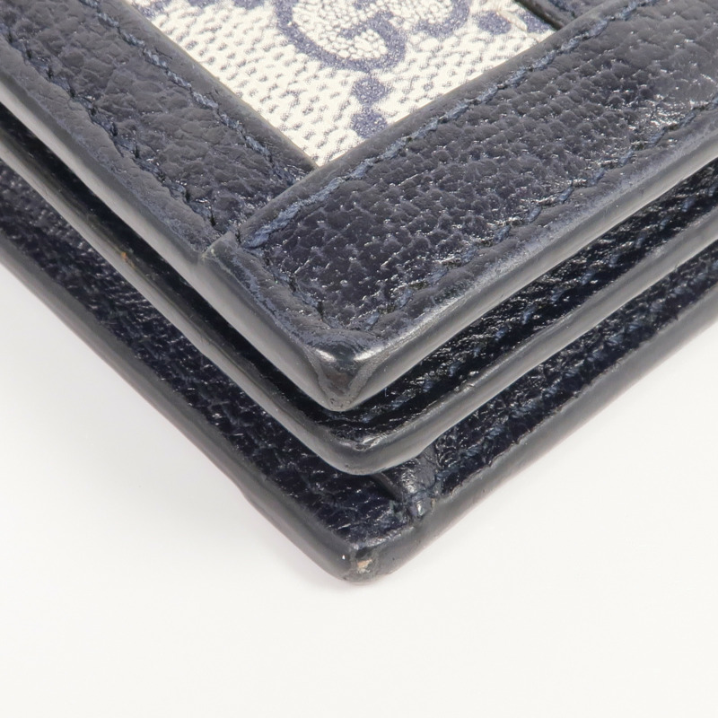 GUCCI 塗層帆布/皮革Ophidia Card Case Wallet銀扣錢包-8