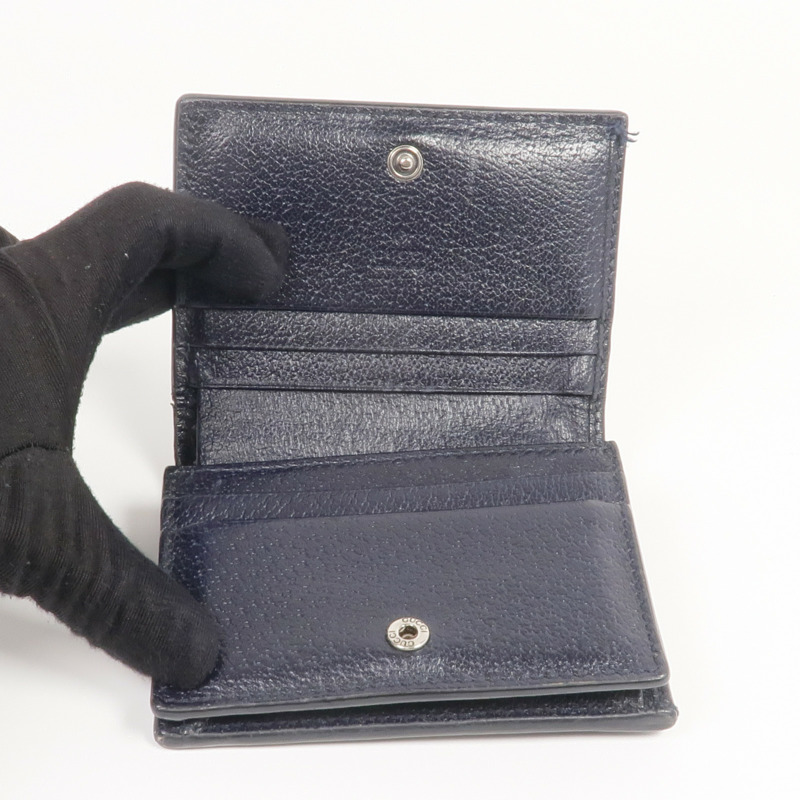 GUCCI 塗層帆布/皮革Ophidia Card Case Wallet銀扣錢包-11