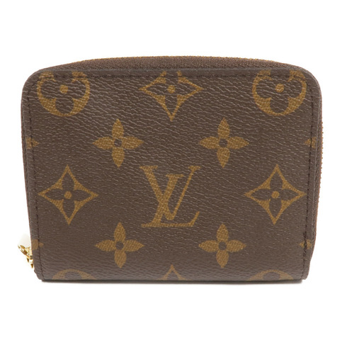 LOUIS VUITTON Monogram Zippy Coin Purse金扣零錢包棕色
