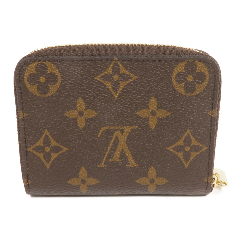 LOUIS VUITTON Monogram Zippy Coin Purse金扣零錢包棕色-1