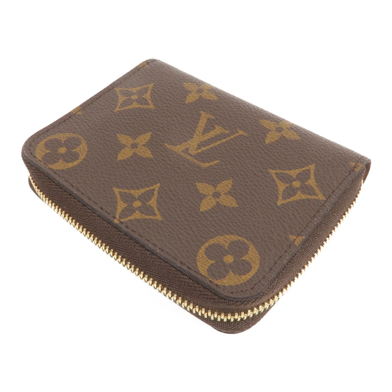 LOUIS VUITTON Monogram Zippy Coin Purse金扣零錢包棕色-4