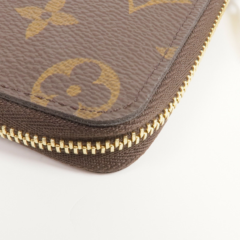 LOUIS VUITTON Monogram Zippy Coin Purse金扣零錢包棕色-9