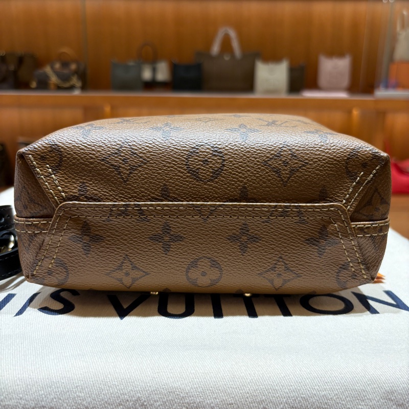 【台中現貨,經典再升級】Louis Vuitton Atlantis BB 手提斜背包|Monogram老花 × 黑皮革拼接|可甜可帥的精品日常|極新保存-5