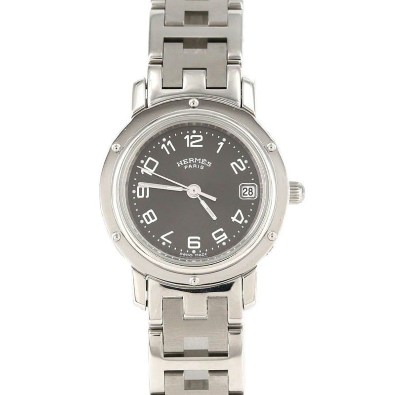 愛馬仕 Clipper CL4.210 不鏽鋼石英錶-0