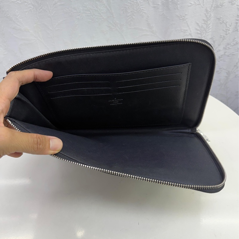 Louis Vuitton(路易威登)Pochette Jour Damier Graphite(棋盤格紋)手拿包-7