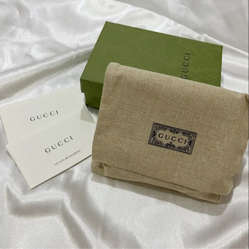 GUCCI 古馳 經典雙GG Supreme老虎印花摺疊短夾8卡-3